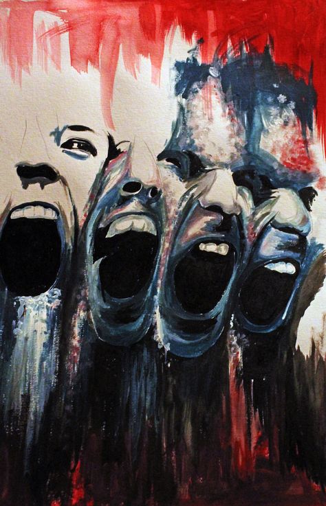 Transcription - ANTOINE STEVENS Really like the build up of the faces, all in order of more detail each time Anger Art, Advanced Higher Art, Soyut Sanat Tabloları, A Level Art, Ap Art, High Art, Art Portfolio, Surreal Art, Image Hd