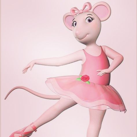 Dancing Aesthetic Cartoon, Angelina Character, Angelina Ballerina Wallpaper, Angelina Ballerina Pfp, Angela Ballerina, Angelina Ballerina Aesthetic, Ballerina Cartoon, Angelina Ballerina Original, Angelina Ballerina Illustration