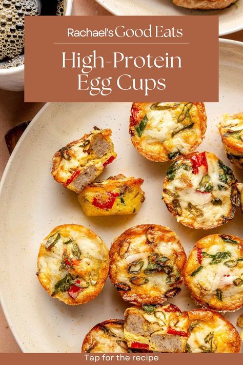 You are going to love how simple, savory and wholesome these High-Protein Meal Prep Egg Cups are. I wanted to share an easy, high-protein breakfast recipe that you can effortlessly meal prep and this one definitely accomplishes that. Tap for the healthy breakfast recipe! High Protein Egg Scramble, High Protein Breakfast Wrap, Egg Prep Breakfast, Healthy High Protein Breakfast Meal Prep, Meal Prep Breakfast High Protein, Carb Free Breakfast Ideas, Protein Egg Cups, High Protein Snacks For Fat Loss, Egg Meal Prep Breakfast