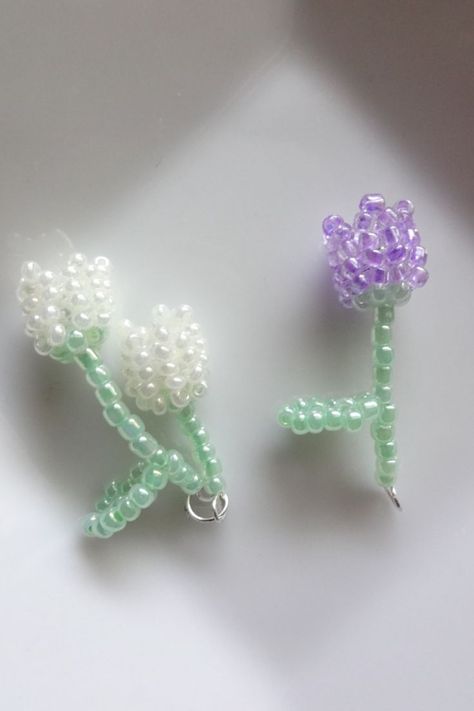 Beaded Bouquet, Anting Manik, Diy Beaded Rings, Diy Jewelry Rings, Seed Bead Flowers, Bracelets Handmade Diy, Bead Charms Diy, Easy Diy Jewelry, Beaded Crafts