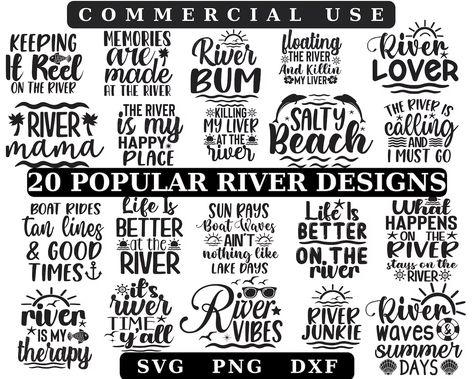 River Svg Bundle Summer Svg Designs River Svg River Svg - Etsy Australia Float Trip Shirts, River Float Trip, River Quotes, River Time, John Boats, River Shirts, Cricut Htv, River Float, Float Trip