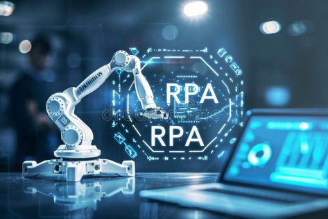 Robotic Process Automation concept. Innovation technology and futuristic background stock photography Robotic Process Automation, Process Automation, Futuristic Background, Innovation Technology, Vector Pattern, Stock Photography, Photo Image, Stock Photos, Technology