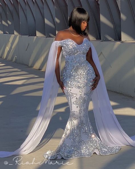 Riah Marie Designs on Instagram: “So in love with our “Alicia” gown 😍😍 Tap for details 💕” Shoulder Cape, So In Love, Chiffon Lace, Fancy Dresses, Mermaid Formal Dress, Slot Gacor, Wedding Styles, Wedding Cakes, Formal Dresses Long