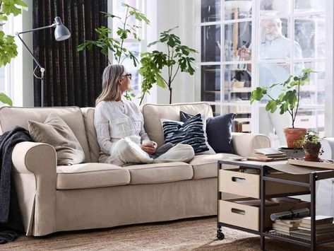 IKEA Ektorp Review : An Essential Guide to The Ektorp - Comfort Works Blog & Design Inspirations Ektorp Sofa Cover, Ikea Ektorp Sofa, Ikea Sofa Bed, Ektorp Sofa, Cheap Couch, Ikea Sofas, Ikea Couch, Ikea Finds, Ikea Ektorp