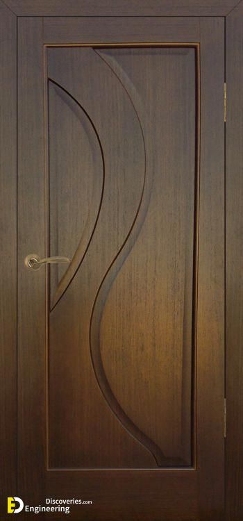 35 Most Beautiful Wooden Door Design Shapes - Engineering Discoveries Single Main Door Designs, Pintu Interior, Wooden Door Entrance, Flush Door Design, Modern Wooden Doors, Single Door Design, House Main Door Design, Front Door Design Wood, Wooden Front Door Design