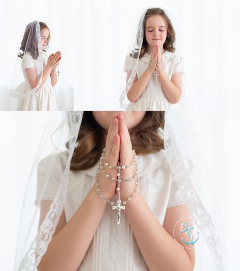 Girl in First Communion dress with Rosary, First communion portraits Frederick, Maryland First Communion Pictures, 1st Communion Photo Ideas, First Communion Picture Ideas, First Communion Photoshoot, First Communion Photo Ideas, Communion Picture Ideas, Communion Pictures Ideas Boy, Communion Photoshoot, Communion Pictures