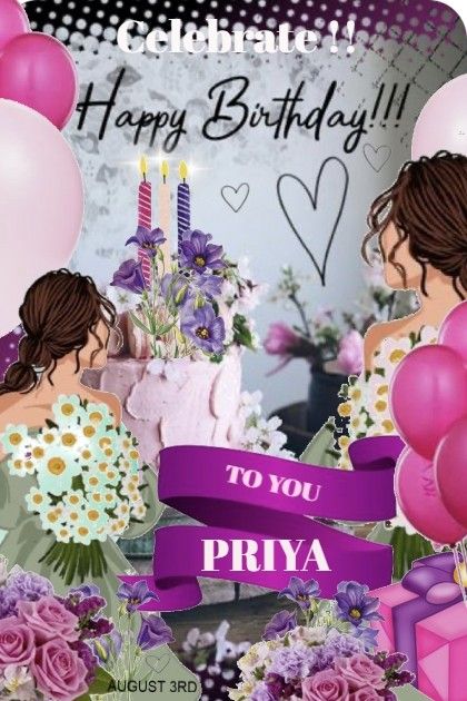 HAPPY BIRTHDAY PRIYA from beleev - trendme.net Birthday, Happy Birthday Priya, Wish Song, Happy Birthday Wishes, Birthday Wishes, Happy Birthday, Quick Saves