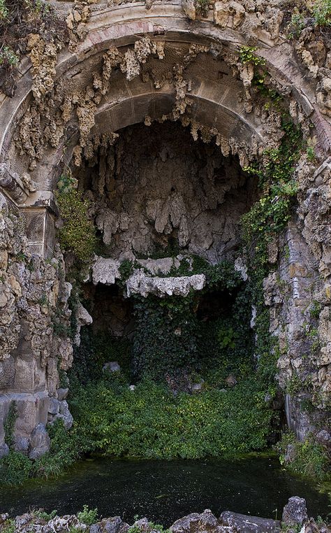 Grotto Mermaid Grotto Aesthetic, Grotto Design Backyards, Grotto Aesthetic, Ttrpg Terrain, Architectural Terms, Mermaid Palace, Cave Spa, Dark Scenery, Grotto Design