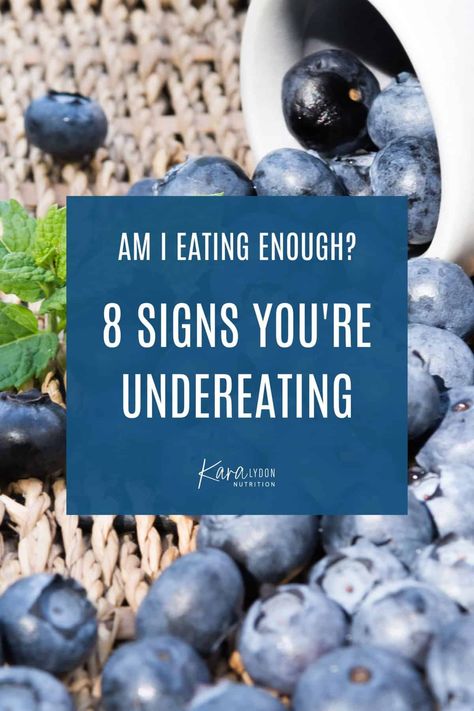 Ever wonder if you're eating enough? Sharing 8 signs and symptoms to look out for that might mean you're undereating. Fitness Plans, Postnatal Workout, Nutritional Deficiencies, Ate Too Much, 12 Signs, 8th Sign, Medical Terms, Dinner Appetizers, Intuitive Eating