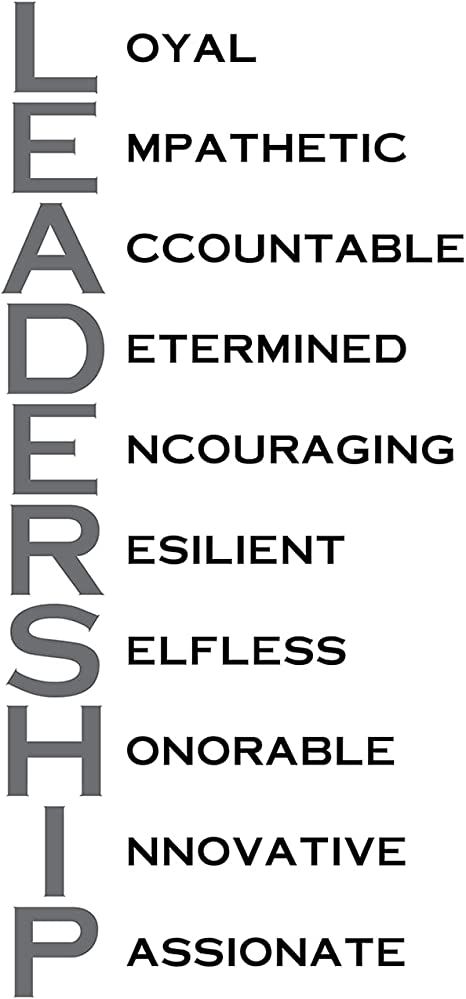 Amazon.com: Leadership Acronym - Wall Decor Art Print with a white background - 8x10 unframed artwork printed on photograph paper: Posters & Prints Leadership Vision Board, Acronym Words, Leadership Quotes Work, Leadership Words, Success Vision Board, Good Leadership Quotes, Leadership Vision, Modern Home Office Design, Ideas For Small Apartments