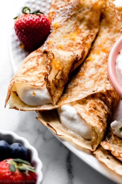 You searched for Crepes - Sally's Baking Addiction Crispy Crepe Recipe, Homemade Crepes, Edges Easy, Crepes Recipe, Crepe Batter, How To Make Crepe, Sally's Baking, Savory Crepes, Crepe Cake