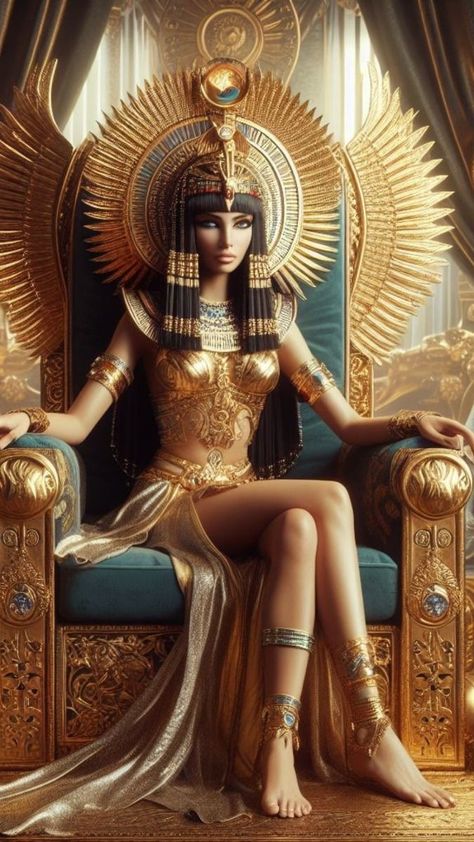 Cleopatra Outfit, Egyptian Goddess Costume, Diy Embroidery Stitches, Goddess Of Egypt, Queen Of Egypt, Egyptian Warrior, Egyptian Goddess Art, Egyptian Princess, Egypt Concept Art