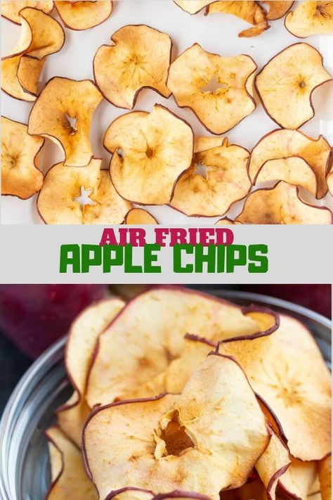 Air Fryer Apple Chips, Air Fryer Chips, Frying Recipes, Apple Chips Recipe, Dehydrated Apples, Apple Chips Baked, Air Fryer Oven Recipes, Airfryer Recipes, Snacks Healthy