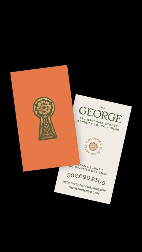 Mike Smith on X: "We recently presented some identity options to The George Hotel in Kennett Square, PA and to say we were excited about this project would be an understatement. I made this heavily customized wordmark to tie into the horticultural roots of the original owners. https://t.co/8sONEHjV5N" / X Card Branding Design, Hotel And Resort, Mike Smith, Pharmacy Design, Hotel Branding, Letterhead Design, Business Card Branding, Brand Guide, Badge Design