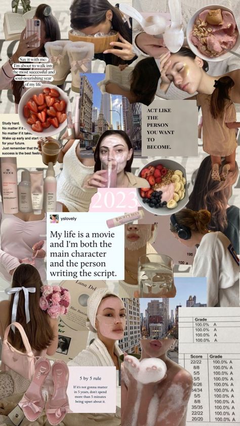 It Girl Moodboard, It Girl Aesthetic Wallpaper, Glow Up Skin Care, Glow Up Aesthetic, Glow Up Skin, Glow Up Checklist, Facial Routine Skincare, 2023 Moodboard, Up Aesthetic