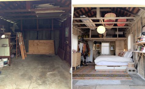 Turning Garage Into Bedroom, Garage Turned Into Bedroom, Garage Cabana, Garage Room Conversion, Convert Garage To Bedroom, Garage Bedroom Conversion, Cabana Ideas, Garage Transformation, Living Space Ideas