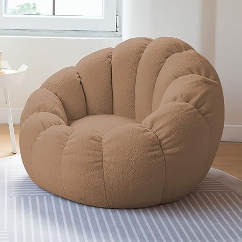 Bean Bag Chair Cover, Durable Comfortable Chair PV Fur Bean Bag Sofas Faux Fur Sofa Living Room Bean Bag Chair Cover,Brown Brown Bean Bag, Living Room Bean Bag, Bean Bag Living Room, Fur Bean Bag, Bean Bag Chair Covers, Bean Bag Sofa, Sofa Living Room, Bag Chair, Sofa Living