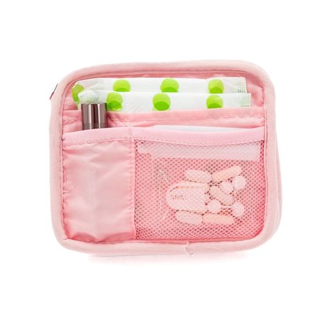 Carry this pouch with you wherever you go for discrete and comfortable use or all your period needs. Made of Premium Lycra Neoprene Lightweight Inner mesh pouches for pads, tampons, diva cup Includes clear pouch for medication Dimensions: 6.5 x 0.7 x 5.5 in Pink Stocking Stuffers, Period Bags, Pink School Supplies, Pencil Case Essential, Period Pouch, Cute Pouches, Period Bag, Diva Cup, Clear Pouch