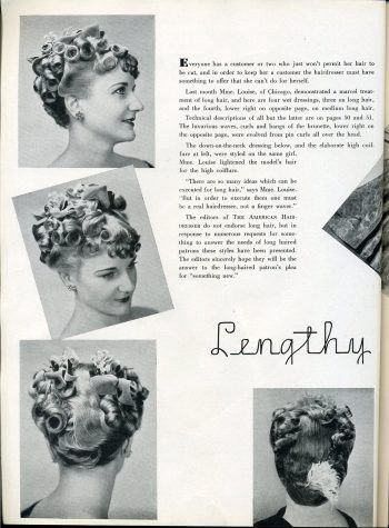 Not every woman wanted to cut their hair short but having an off the neck hairstyle was the style of the decade and long-tressed ladies… 30s Hairstyles, 1920s Long Hair, 1930s Hair, Weave Hairstyles Braided, Long Hair Waves, 1960s Hair, Long Hair Tutorial, Medium Long Hair, Long Hair Updo