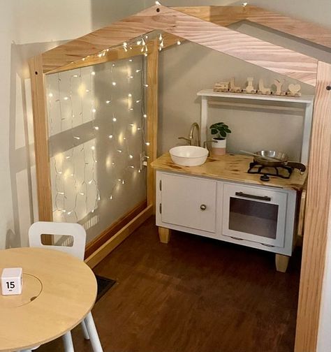 Get creative with an adorable play space for your little with this frame playhouse from Delta! It is Lily's kitchen space and it is magical cooking with her in it with the string lights on.


Playhouse // Delta // Open ended play // Playroom // Play space // Toys // Play kitchen // Wood toys // Scandanavian deisgn // Montessouri // Kids // Children style Diy Playhouse Indoor, Playhouse Remodel, Frame Playhouse, Playhouse Kitchen, Playhouse Indoor, Wood Playhouse, Diy Playroom, Indoor Playhouse, Diy Playhouse