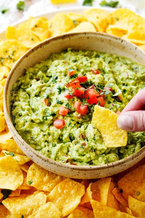 Carlsbad Cravings Recipes, Ground Beef Nachos, Homemade Nacho Cheese Sauce, Cravings Recipes, Shredded Beef Tacos, Beef Tacos Recipes, Homemade Nachos, Chunky Guacamole, Best Guacamole