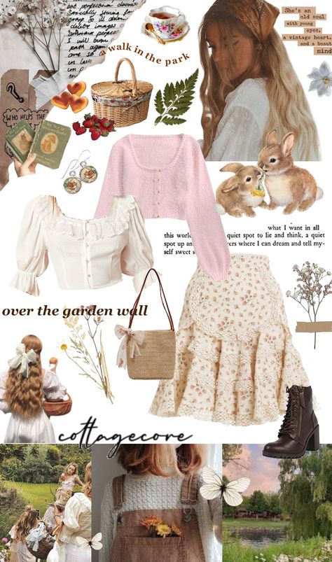 cottagecore Cottage Clothes Aesthetic, Preppy Cottagecore Outfits, Cottagecore Outfits School, Light Cottagecore Outfits, Colorful Cottagecore Outfits, Everyday Cottagecore Outfits, Springcore Outfits, Cottage Core Winter Outfits, Cottagecore Soft Aesthetic