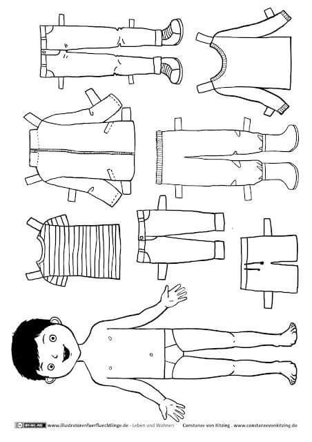 Paper Doll Making, Fun Worksheets For Kids, Paper Doll Printable Templates, Paper Dolls Clothing, Paper Doll Template, English Lessons For Kids, Fun Worksheets, English Activities, Paper Dolls Printable