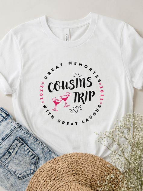 Cousin Trip Ideas, Cousins Trip Shirts, Cousin Trip Shirt Ideas, Cousin Vacation, Cousins Trip, Indian Illustration, Best Trip, Trip Shirts, Girls Vacation