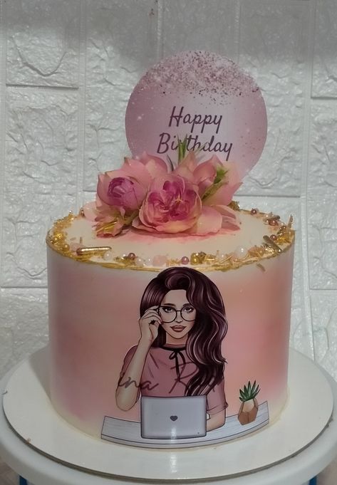 Cake Design For Women Birthday, Lady Cake Design, Boss Lady Cake, Cake Designs Birthday Women, Birthday Cake For Women Elegant, Cake For Women, Decor Tort, Lady Cake, Cake Pic