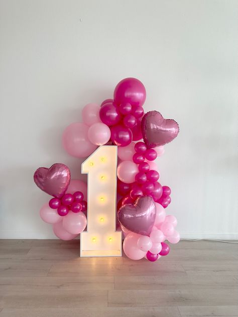 One Singular Sensation Birthday, Love Theme First Birthday, Valentines Birthday Party Decorations, Sweetheart 1st Birthday, Love First Birthday Theme, Sweetheart Themed First Birthday, Sweet Heart Birthday Theme, Heart Themed First Birthday Party, Our Little Sweetheart Is Turning One Decor