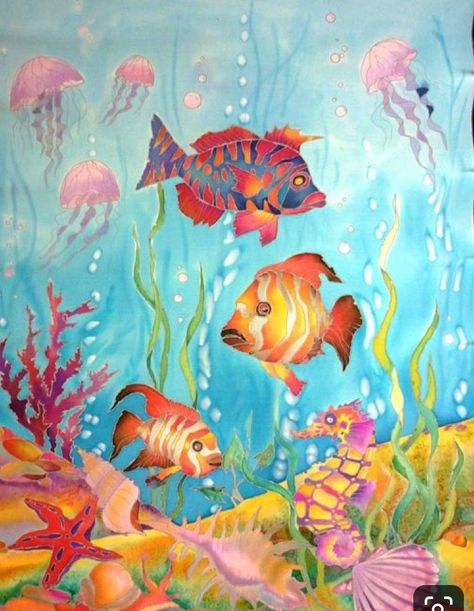 Medicine Herbs, Hawaiian Party Decorations, Underwater Painting, Underwater Scene, Sea Life Art, Underwater Art, Herbs De Provence, Books Pdf, Fish Drawings