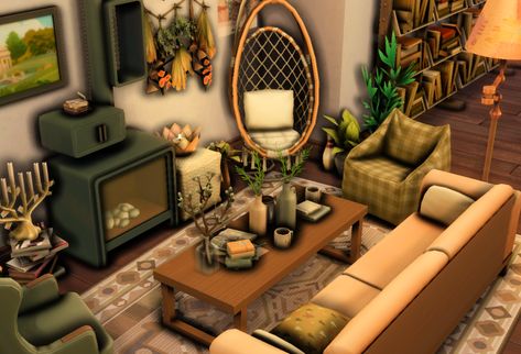 Cottagecore Living Room Sims 4 Cc, Sims 4 Cottage Decor Cc, Sims 4 Cottagecore Living Room, Sims 4 Cozy Aesthetic, Sims 4 Cc Collection Furniture, Sims 4 Boho House Cc, Sims 4 Cc Cottagecore House, Sims 4 Cluttered House, Cottagecore Bedroom Sims 4