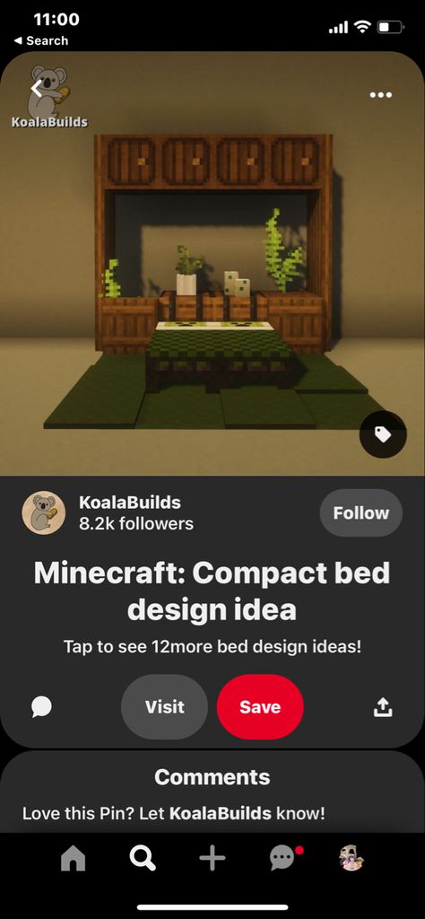 Minecraft House, Minecraft Stuff, Minecraft Ideas, Minecraft Designs, Minecraft Houses, Girl Stuff, Bed Design, Minecraft, Let It Be