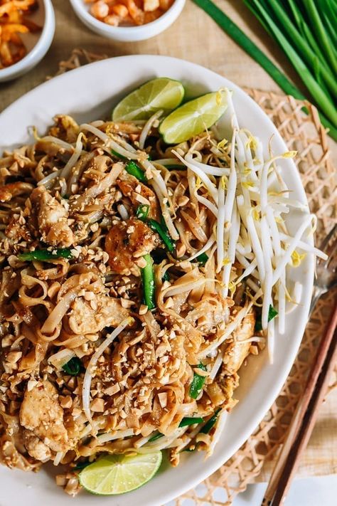 Our Pad Thai recipe, developed from much research and poring over Thai street food videos, has all the ingredients and information you need to make an authentic Pad Thai at home! Source: thewoksoflife.com Thai Mat, Thai Recipes Authentic, Shrimp Pad Thai, Thai Salad, Pad Thai Sauce, Wok Of Life, Woks Of Life, Pad Thai Noodles, The Woks Of Life