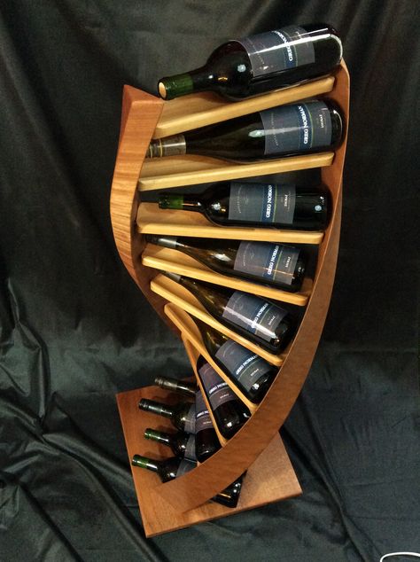 Estante de vino Bar In Casa, Wooden Wine Rack, Wine Shelves, Wood Wine Racks, Easy Wood Projects, Woodworking Plans Diy, Diy Wine Rack, Wine Store, Beginner Woodworking Projects