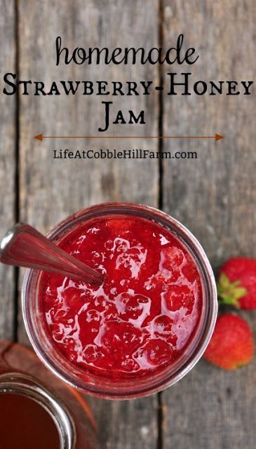 Strawberry Jam Recipe With Honey, Strawberry Honey Jam, Honey Strawberry, Recipe Using Honey, Jelly Maker, Pectin Recipes, Strawberry Honey, Small Homestead, Canning Jam Recipes