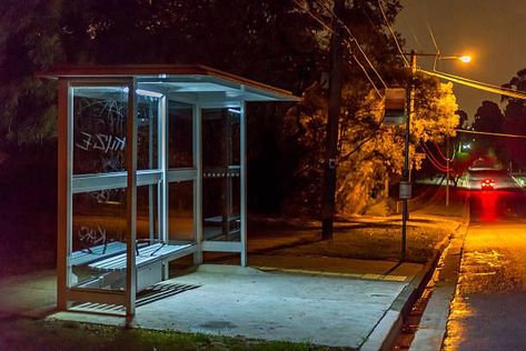 Kdrama Ideas, Cta Design, Series Ideas, Bus Shelters, Dark Landscape, Artist Wall, Photography Series, Night Pictures, Background Ideas