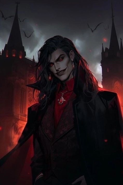 Vampire Horror Art, Female Vampire Oc, Fantasy Vampire Art, Fantasy Vampire, Vampire King, Male Vampire, Modern Vampires, Castlevania Wallpaper, Vampire Pictures