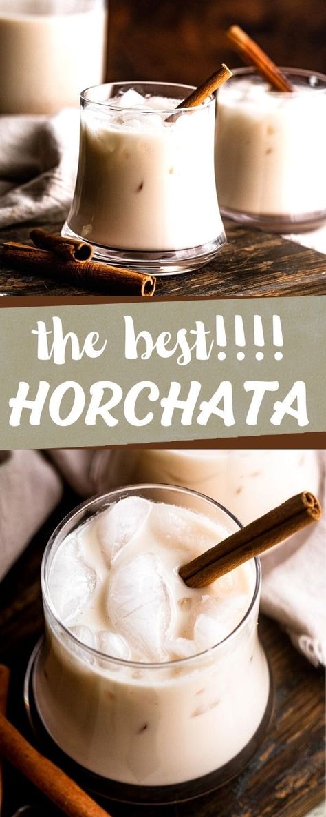 Easy Horchata, Easy Horchata Recipe, Mexican Drink Recipes, Homemade Horchata, Horchata Recipe, Agua Fresca Recipe, Healthy Nutrition Plan, Mexican Drinks, Drink Recipes Nonalcoholic