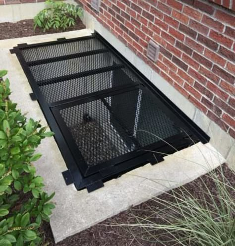 Egress Window Cover, Egress Window Well Covers, Window Well Ideas, Basement Window Well Covers, Basement Egress, Egress Window Well, Basement Window Well, Well Covers, Window Well Cover