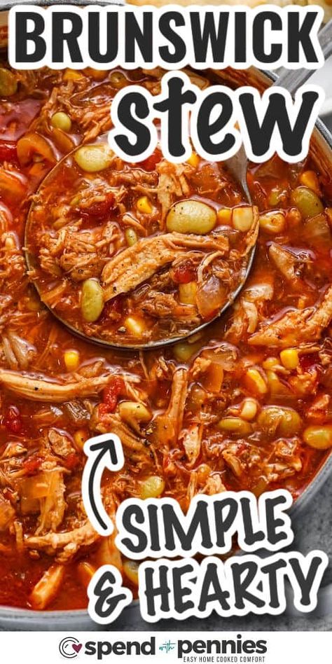 Pork Brunswick Stew Recipe, Slow Cooker Brunswick Stew, Crock Pot Brunswick Stew, Easy Brunswick Stew Recipe From Cans, Paula Deen Brunswick Stew Recipe, Canned Brunswick Stew Recipe, Brunswick Stew Recipe Crockpot, Crockpot Brunswick Stew, Southern Brunswick Stew Recipe