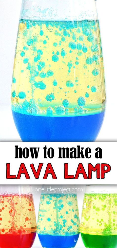 Learn how to make a lava lamp and watch the bubbles float up and down! These homemade lava lamps are such a fun and easy science experiment and they're so mesmerizing to watch! The perfect kids activity to learn about density and acid-base reactions. How To Make Lava Lamps Diy, Home Made Lava Lamps, Lava Lamp Craft, Lava Lamp Experiment For Kids, Diy Backdrop Ideas, Lava Lamp For Kids, How To Make Lava, Lava Lamp Experiment, Tornado In A Jar