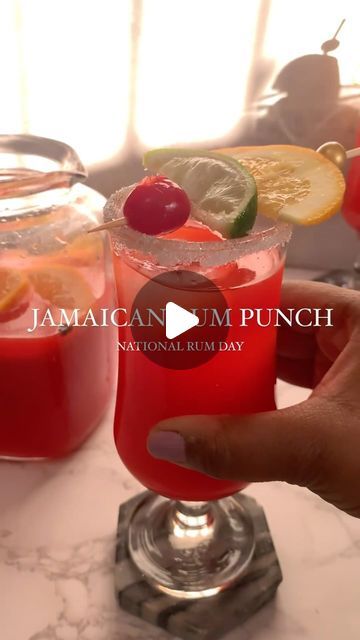 Jerk Tavern | The Neaths | Jamaican Rum Punch its National Rum Day and there is no other drink that says rum like Jamaican Rum Punch!   Comment RUM for the the FULL... | Instagram Jamaican Drinks Cocktails, Carribean Rum Punch, Barbados Rum Punch Recipe, Bajan Rum Punch Recipe, Jamaican Rum Punch Recipes, Jamaican Rum Punch, Puerto Rican Rum, Cruzan Rum, Creative Drinks