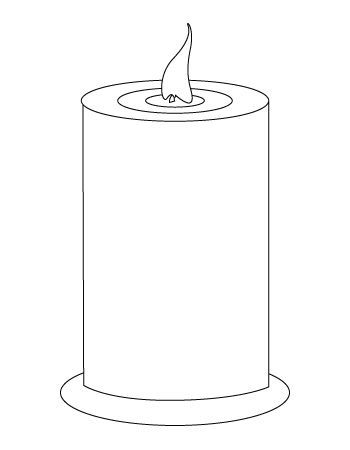 Birthday Candle Template, Birthday Candles Printable, Sewing Machine Drawing, Candle Template, Advent For Kids, Candle Drawing, Candle Printable, Paper Candle, House Colouring Pages