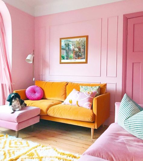 Girly House Decor, Home Goals, Colorful Rooms, Cleaning The House, Pastel Interior, Pastel House, Pink Living Room, Beautiful Rooms, Pink Bedroom