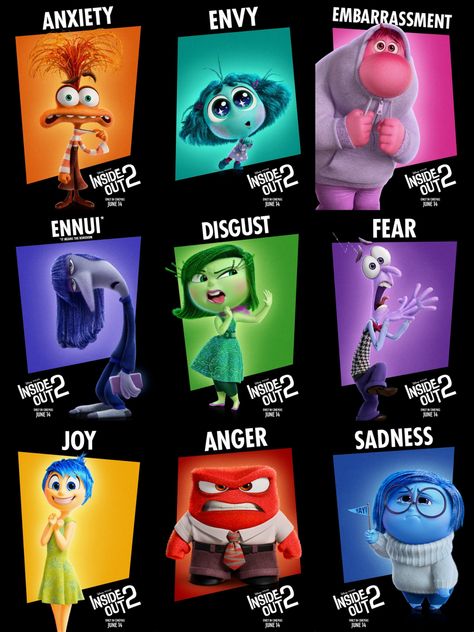 Fear Inside Out, Ewolucje Eevee, Inside Out Emotions, Joy Inside Out, Movie Inside Out, Emotions Posters, Inside Out Characters, Disney Inside Out, 디즈니 캐릭터