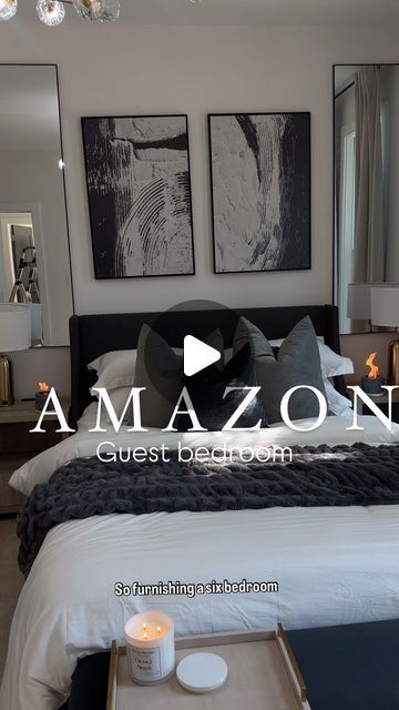 Atlanta’s Luxury Realtor | $1500 well spent on my entire guest bedroom!!! With so much to furnish, I’m always looking for luxury on a budget & y’all know I have to... | Instagram Bedroom With Couch Ideas, Unique Bedroom Design Interiors, Suite Room Design, Urban Bedroom Ideas, Guess Bedroom, Small Bedroom Design Ideas, Hotel Style Bedroom, Urban Bedroom, Modern Guest Bedroom