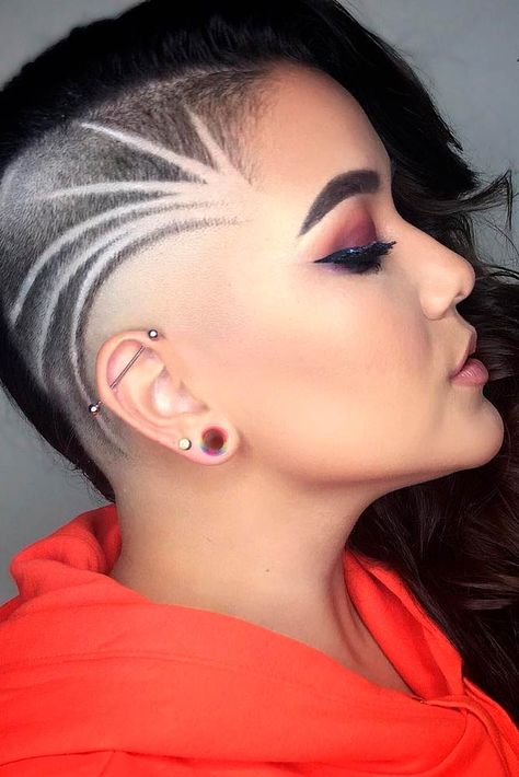 Side Shave Design, Shave Designs, Hair Tattoo Designs, Hairline Tattoos, Undercut Hair Designs, Shaved Designs, Undercut Designs, Undercut Long Hair, Shaved Hair Cuts