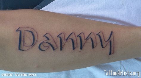 Get Danny's name tattooed on me somewhere.... Letter L Tattoo, Lettering Tattoos, 3d Name, L Tattoo, 3d Lettering, Lettering Tattoo, 3d Letters, Name Tattoo, Name Tattoos