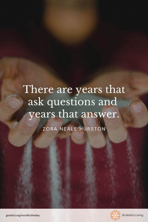 "There are years that ask questions and years that answer." -Zora Neale Hurston

📷: Ben White

#WordForTheDay #GratefulLiving #Gratitude #Gratefulness #Grateful #Quote #Quotes #DailyQuote #QuoteOfTheDay #GratitudePractice #GratitudeDaily Attitude For Gratitude, Christmas Grateful Quotes, Ben White, Quotes Gratitude, Grateful Quotes, Zora Neale Hurston, Joy Quotes, Higher Learning, Attitude Of Gratitude